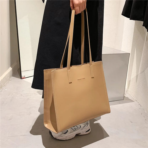Casual Large Tote Triple Compartment Hand Bag